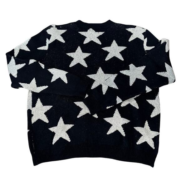 NWT Superdown Rosabel Glitter Star Crewneck Sweater I Large - Picture 2 of 5